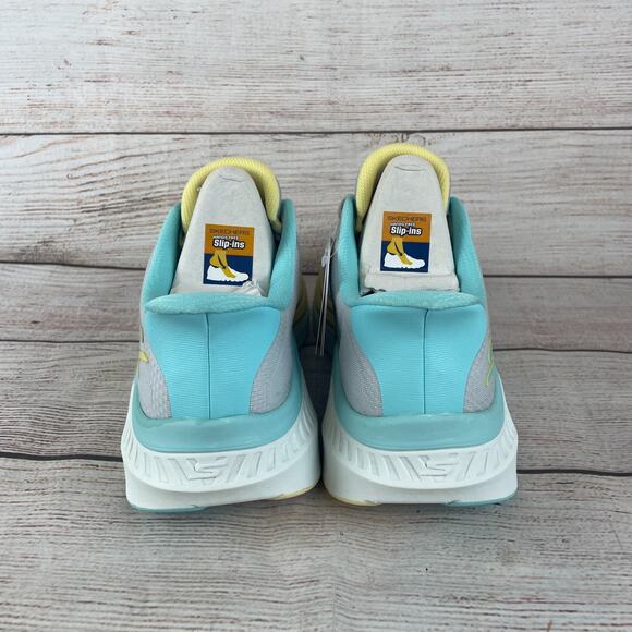 Skechers Slip-ins GO WALK Max Areena Womens Sz 10.5 Running Shoes Gray Aqua - Picture 5 of 9